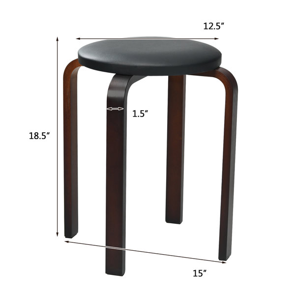 George Oliver Solid Wood 18.5'' Short Stool & Reviews - Wayfair Canada